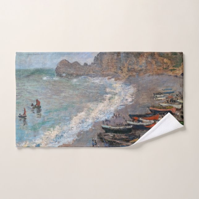 Conjunto De Toalhas Claude Monet - A praia em Etretat (Toalha de mão)