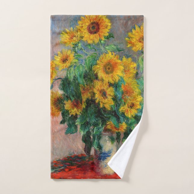 Conjunto De Toalhas Claude Monet - Buquê de Sunflower (Toalha de mão)