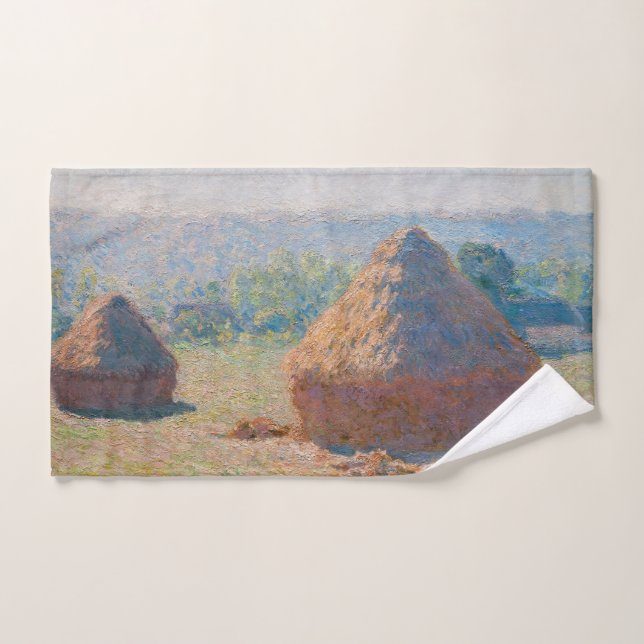 Conjunto De Toalhas Claude Monet - Haystacks, fim do Verão (Toalha de mão)