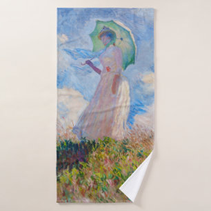 Conjunto De Toalhas Claude Monet - Mulher com Parasol virada para a es