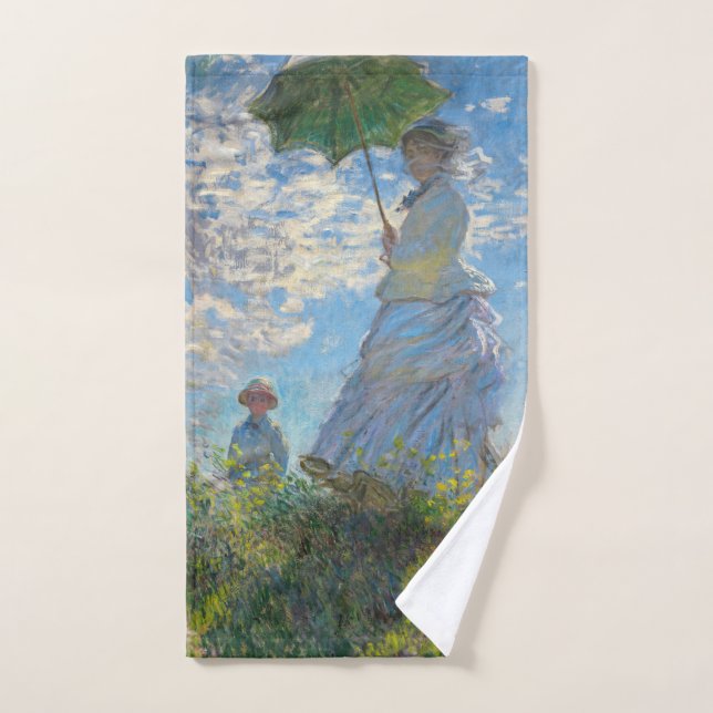 Conjunto De Toalhas Claude Monet - O Promenade, Mulher com Parasol (Toalha de mão)
