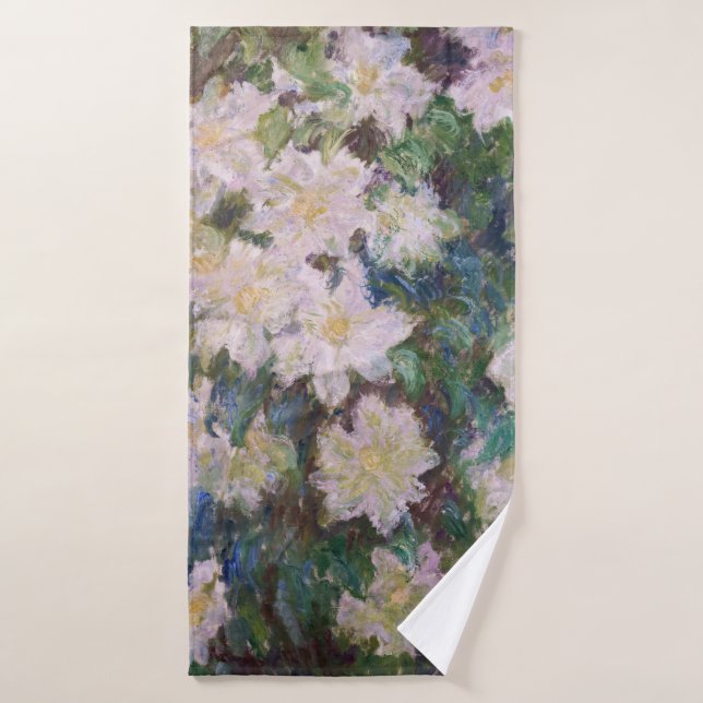 Conjunto De Toalhas Claude Monet - White Clematis (Toalha de Banho)