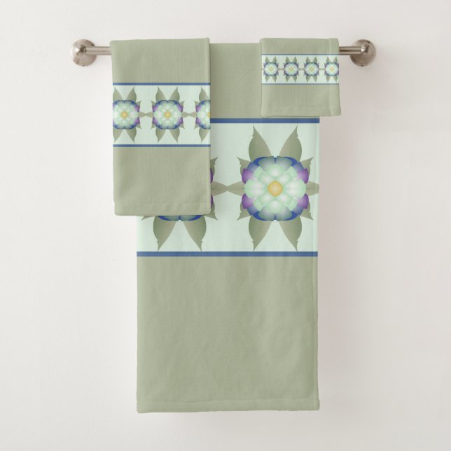 Conjunto De Toalhas Cloridato Floral Acento Moderno (Insitu)