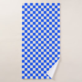 Conjunto De Toalhas Cobalt and cream checkerboard pattern