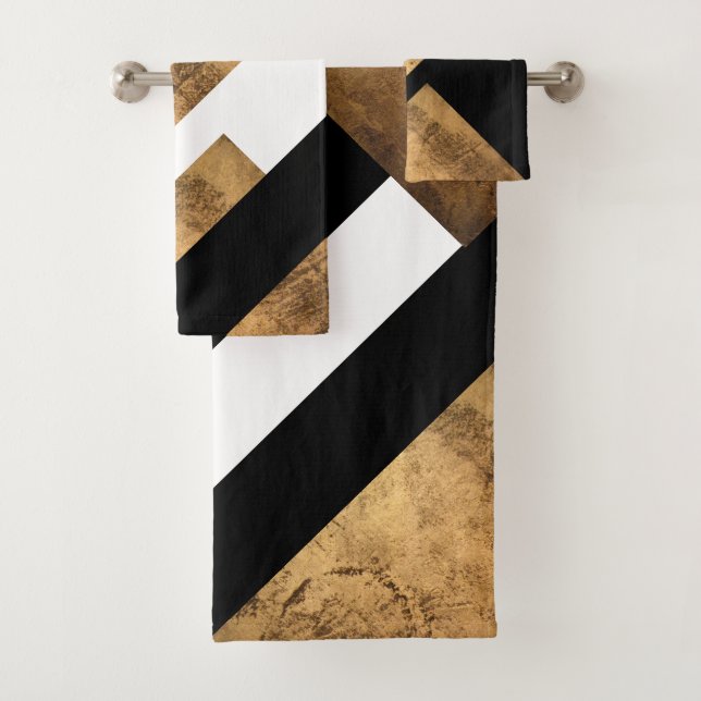 Conjunto De Toalhas Cobre Geométrico Chic (Insitu)