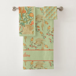 Conjunto De Toalhas Cockatoe Pomegranato Laranja e Verde