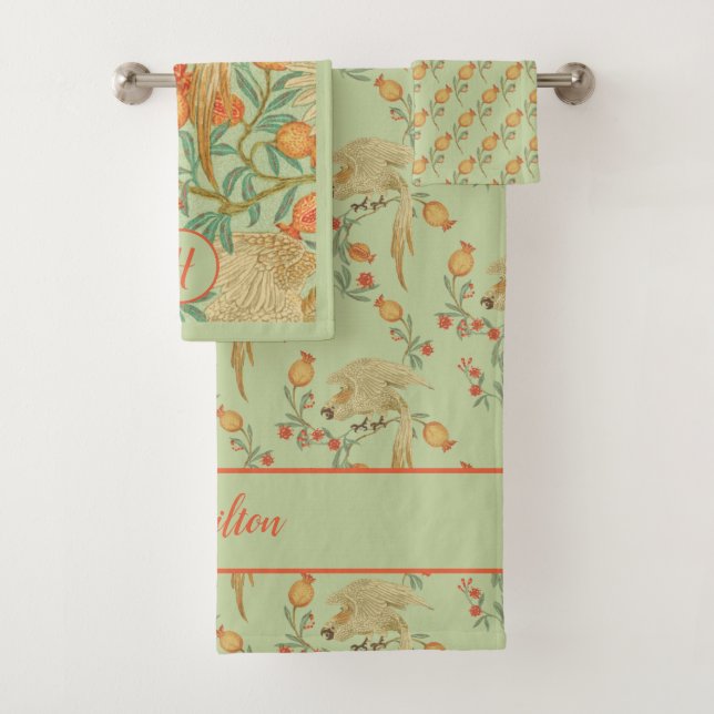 Conjunto De Toalhas Cockatoe Pomegranato Laranja e Verde (Insitu)