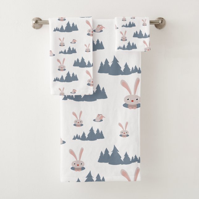 Conjunto De Toalhas Coelhinho Bonito (Insitu)