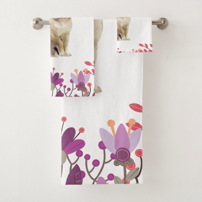 Conjunto De Toalhas Coelhinho da Páscoa Floral (Insitu)