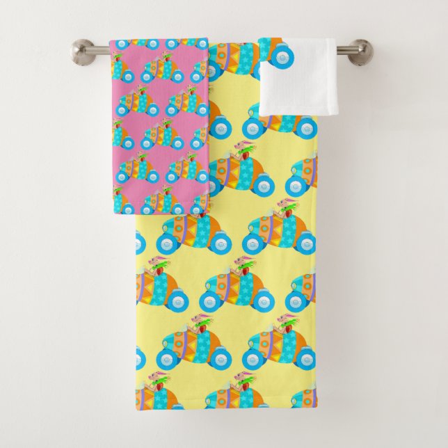 Conjunto De Toalhas Coelhinho da Páscoa nas Férias (Insitu)