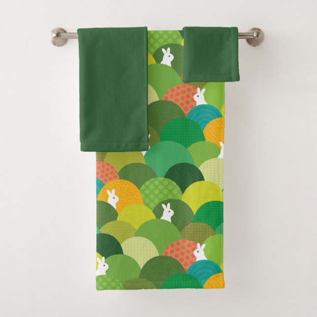 Conjunto De Toalhas Coelhinho Escondido Nas Colinas (Insitu)