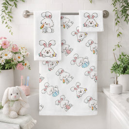 Conjunto De Toalhas Coelhinhos da Páscoa