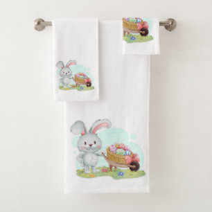 Conjunto De Toalhas Coelhinhos de Páscoa