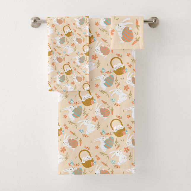 Conjunto De Toalhas Coelhinhos de Páscoa (Insitu)