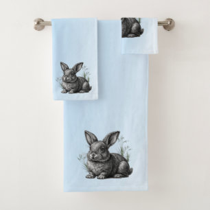 Conjunto De Toalhas Coelho da Cinza bonita contra o céu azul