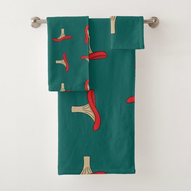 Conjunto De Toalhas Cogumelo Vermelho (Insitu)