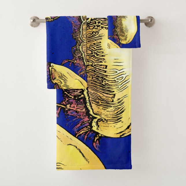 Conjunto De Toalhas Cogumelos do mar - medusa (Insitu)