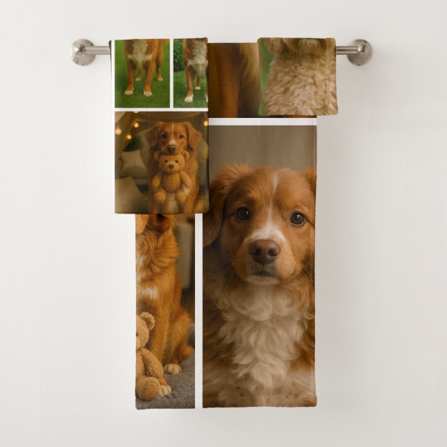 Conjunto De Toalhas Colagem de 19 fotos personalizada (Insitu)