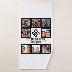 Conjunto De Toalhas Colagem de Fotografias BFF 8 Personalizadas para M