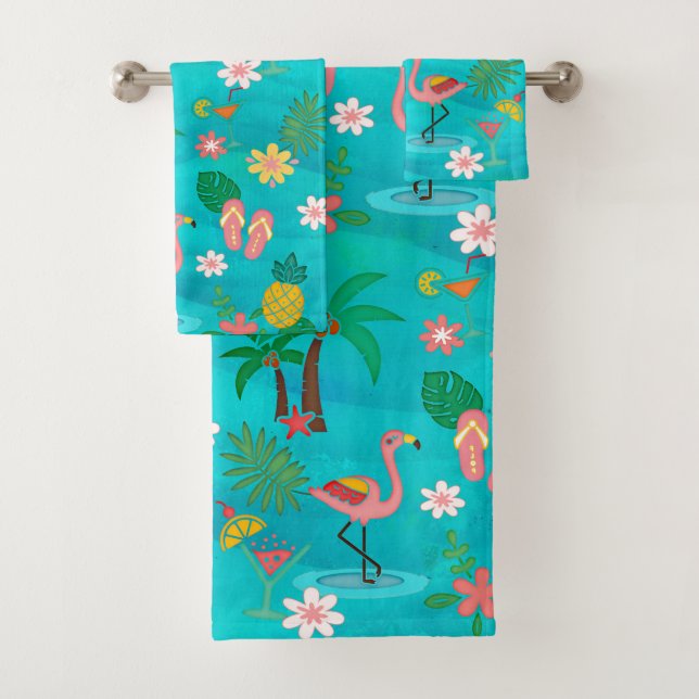 Conjunto De Toalhas Colagem Tropical (Insitu)