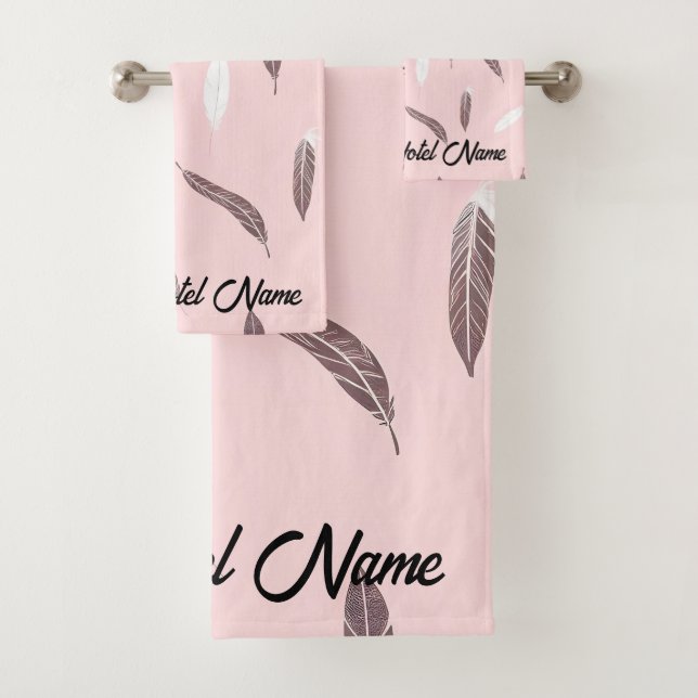 Conjunto De Toalhas Coleção Boho de Penas de Luxo Popular (Insitu)