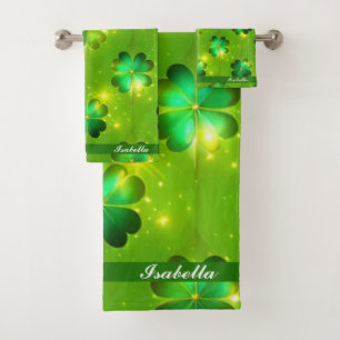 Conjunto De Toalhas Coleção de Dia de São Patrício Popular Verde