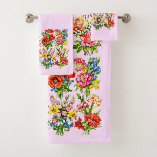 Conjunto De Toalhas coleção de impressão floral épica