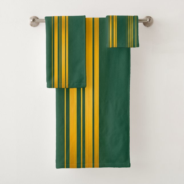 Conjunto De Toalhas Coleção de Textura Dourada Verde Moderna do Luxury (Insitu)