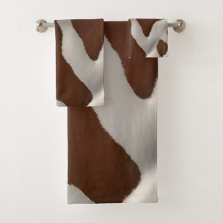 Conjunto De Toalhas Coleção Elegante Luxuosa de Couro de Vaca Falso