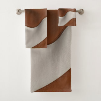 Conjunto De Toalhas Coleção Elegante Luxuosa Popular de Couro de Vaca