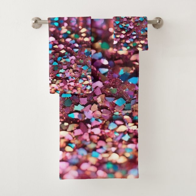 Conjunto De Toalhas Coleção Holográfica de Tendência Opal da Glitter (Insitu)
