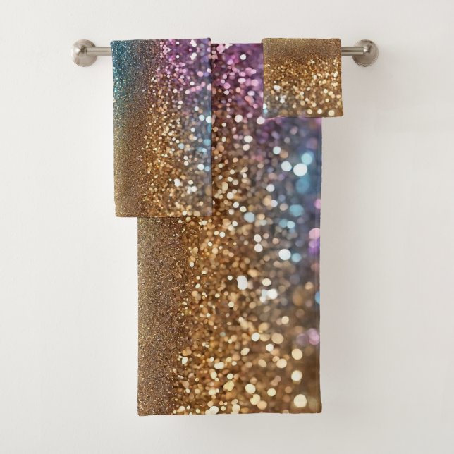 Conjunto De Toalhas Coleção Holográfica Popular da Opal da Glitter (Insitu)