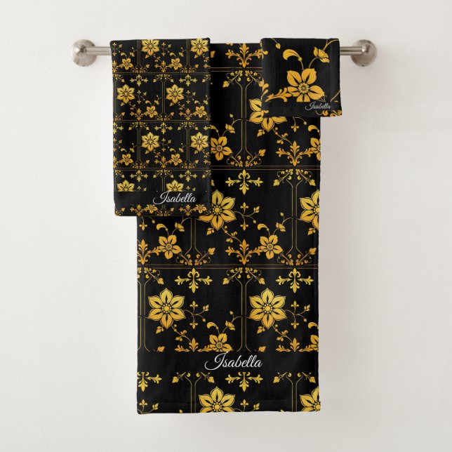 Conjunto De Toalhas Coleção Popular de Luxo Elegante Floral (Insitu)