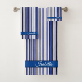 Conjunto De Toalhas Coleção Trendy Summer Marinho Blue Boat Strips