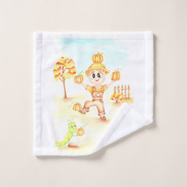 Conjunto De Toalhas Colheita alegre menino gengibre pequeno