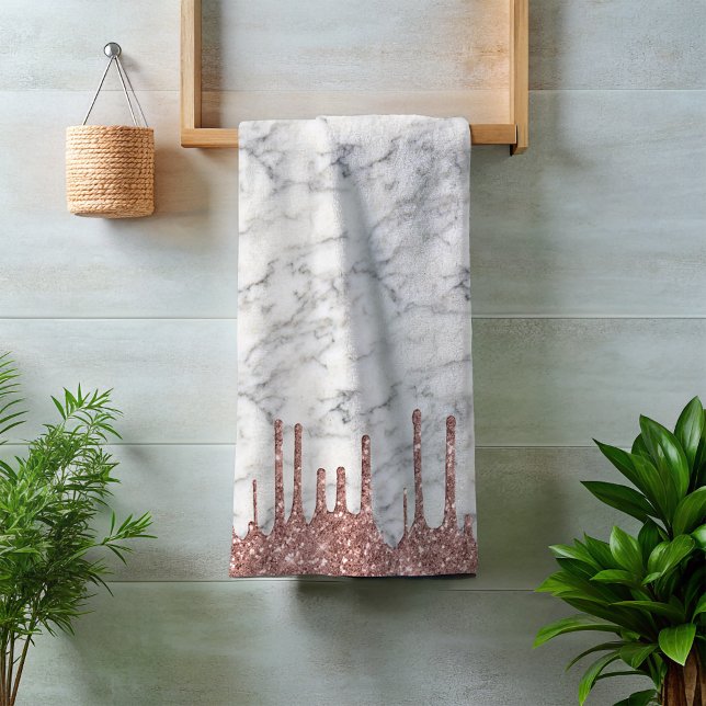 Conjunto De Toalhas Colírio branco preto clássico Rosa com brilho Dour (Criador carregado)