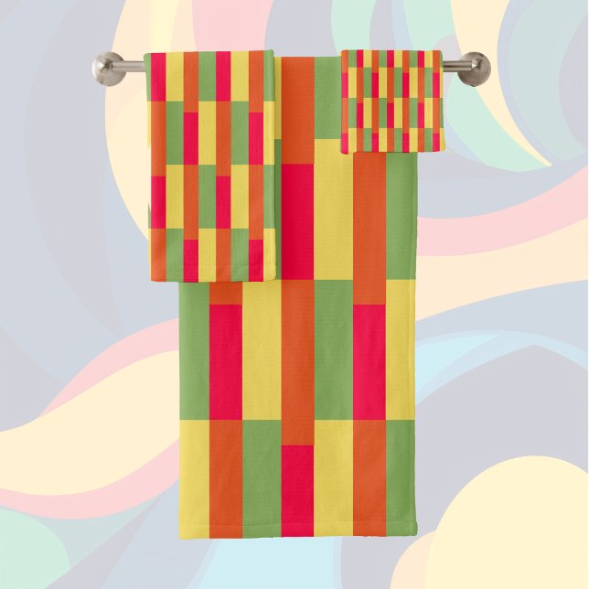 Conjunto De Toalhas Colores 3 verde vermelho (Criador carregado)