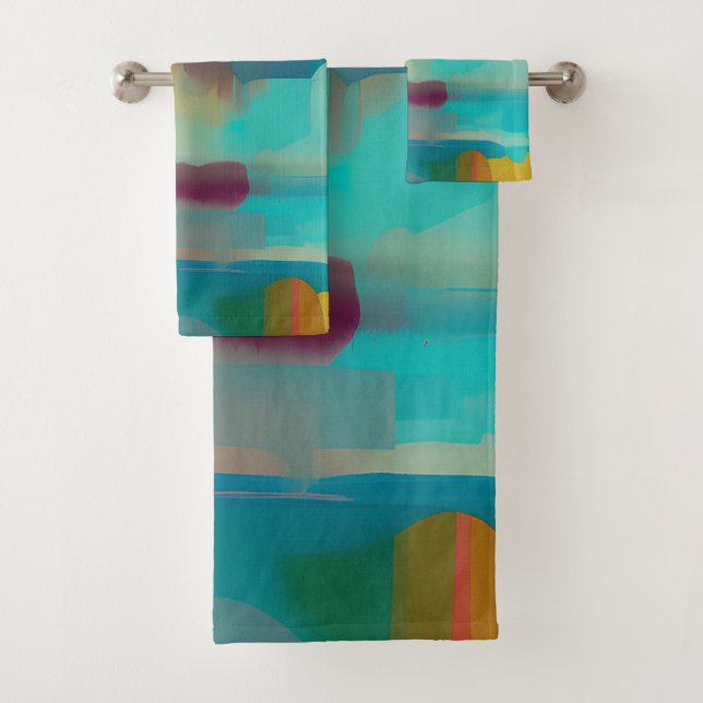 Conjunto De Toalhas Colorful retro tone blend  (Insitu)
