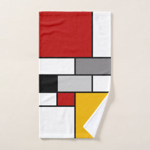 Conjunto De Toalhas Colorida inspiração Mondrian