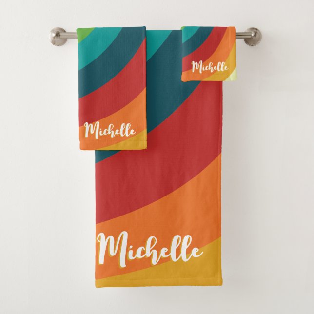 Conjunto De Toalhas Colorida Retroativa (Insitu)