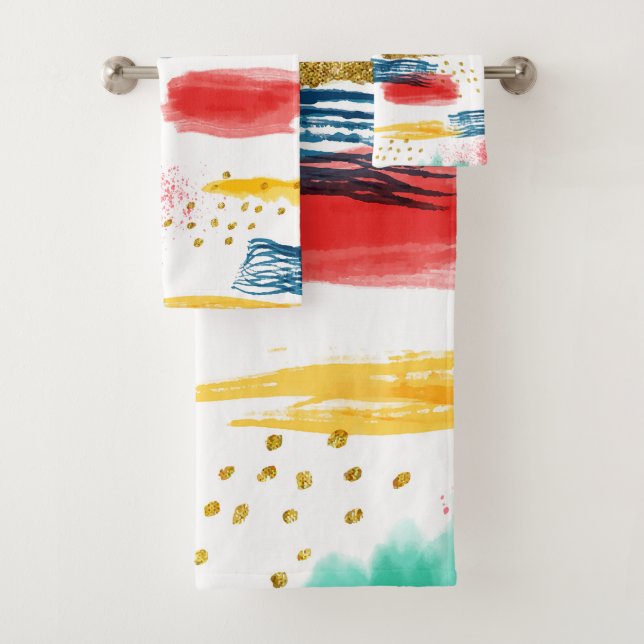 Conjunto De Toalhas Colorido (Insitu)