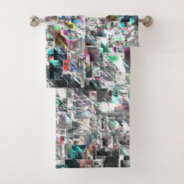 Conjunto De Toalhas Coloridos parecem recortes de dvd quadrados, mosai