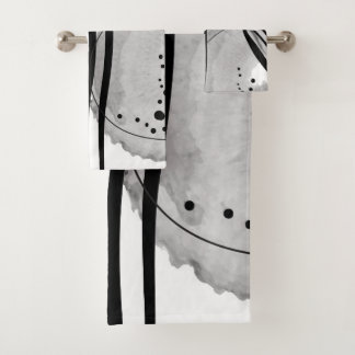 Conjunto De Toalhas Colorless Abstract Watercolor Two