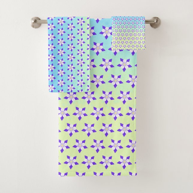 Conjunto De Toalhas Columbine Amarelo e Verde (Insitu)