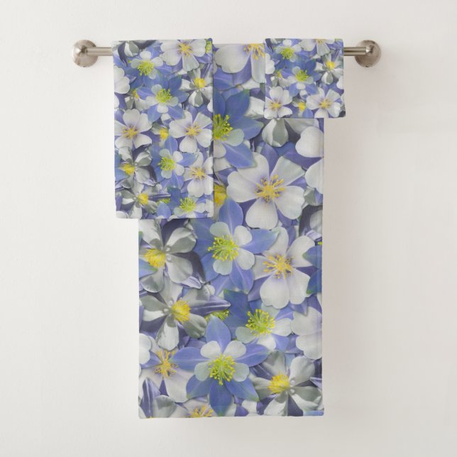 Conjunto De Toalhas Columbines Padrão Sem Costura (Insitu)