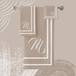 Conjunto De Toalhas Coluna De Bandeja Branca/Coluna De Banho Clássico 