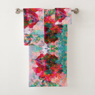 Conjunto De Toalhas Coluna de Patch da Flor Hibiscus