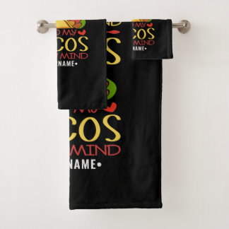Conjunto De Toalhas Com a minha mente sobre os Tacos e os Tacos na min
