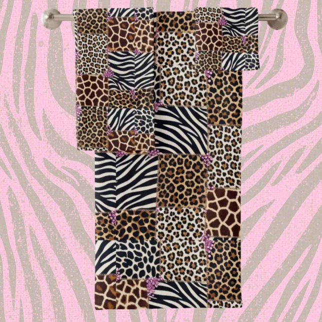 Conjunto de Toalhas com Estampa de Animal Africano (Criador carregado)
