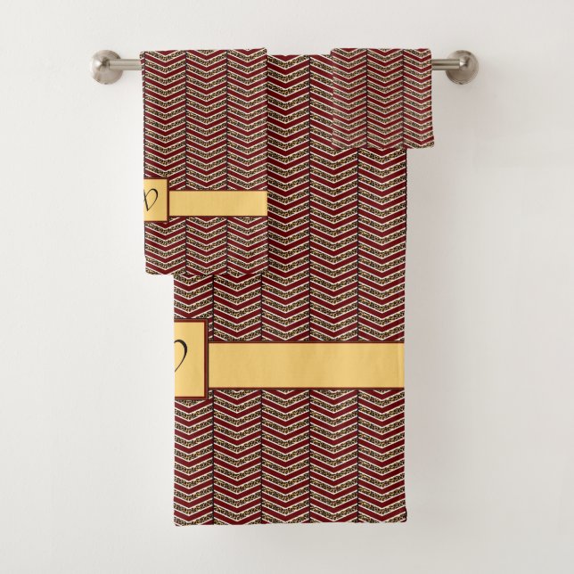 Conjunto de Toalhas com Estampa de Leopardo em Che (Insitu)